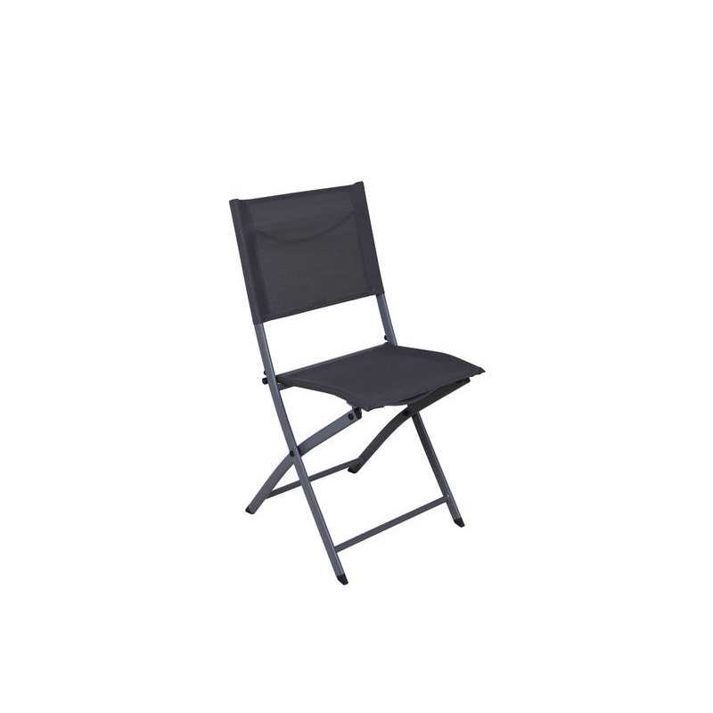 Chaise de jardin NATERIAL Emys en acier gris anthracite