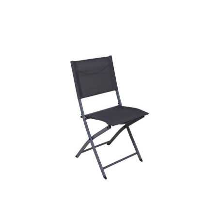 Chaise de jardin NATERIAL Emys en acier gris anthracite