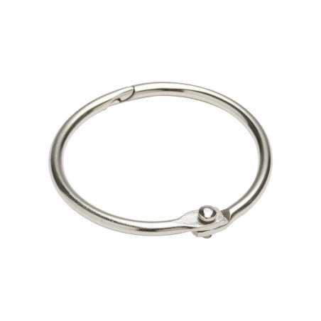 Lot de 2 Anneaux Acier Nickelé Standers L.34.6 X L.34.6 X Ep.2.3 Mm