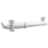 Tubulure évier 2 cuves entraxe réglable 160-360 mm 1 prise VALENTIN