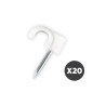 Lot de 20 cavaliers EVOLOGY pour fixation de CÃ¢ble coaxial