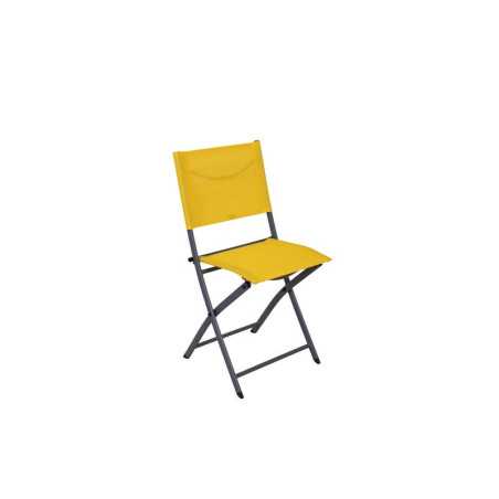 Chaise de jardin NATERIAL Emys en acier jaune